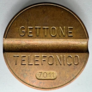 Gettone Telefonico Coin Italy 7011 Telephone Token Vintage Bronze? 5.9g - Picture 1 of 4