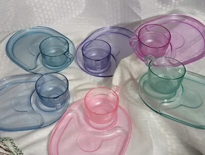 Tupperware Snack/Picnic/Personal/Tea Party Trays With Matching Cups 12 Piece - Picture 1 of 11