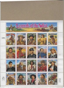 Legends of the West, 29¢ Stamp, Sheet of 20, Scott# 2869, MNH, Issued 1994 - Bild 1 von 1
