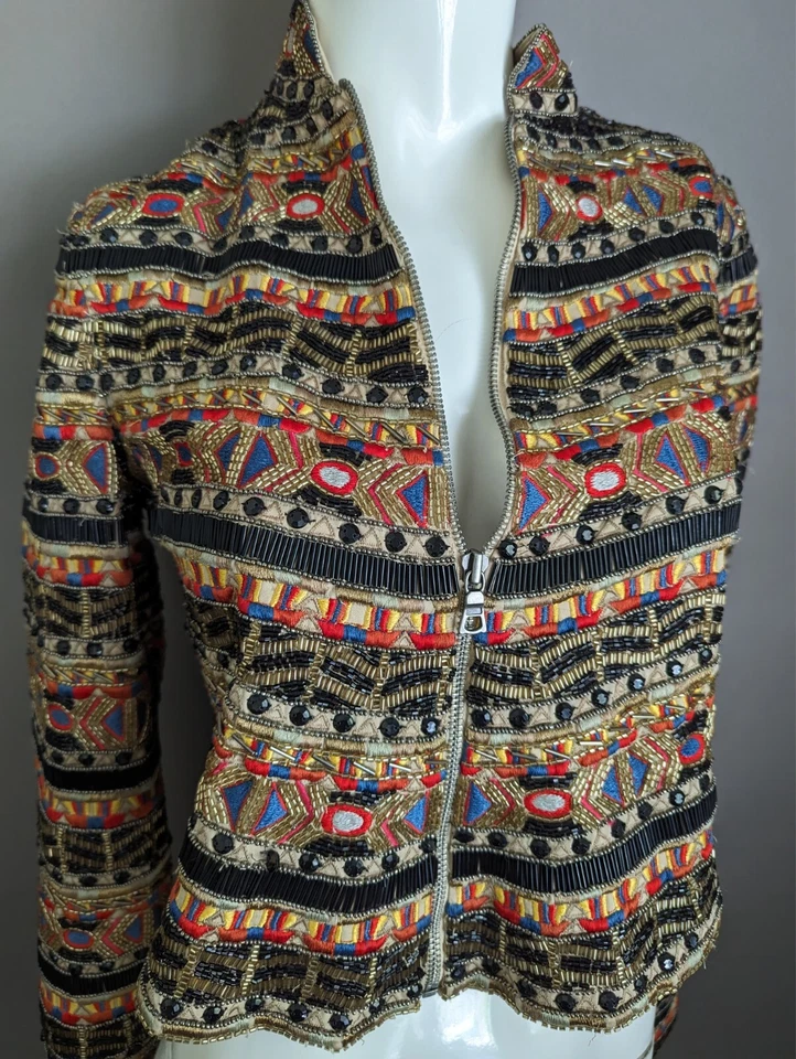 Chaqueta Adornada Alice + Olivia Mikayla Multicolor Talla S  Foto 1 de 4