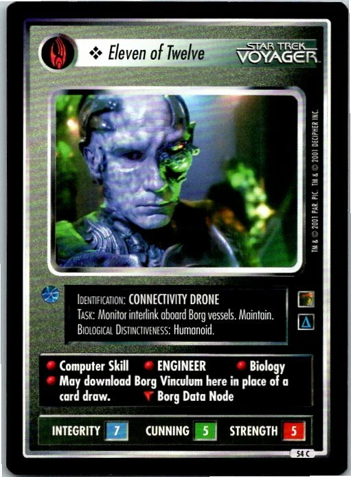 Star Trek The Borg CCG Common Card #54C Eleven Of Twelve  - Image 1 of 1