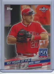 2019 Topps Opening Day 150 Years of Fun #YOF25 Mike Trout - Angels - Picture 1 of 2