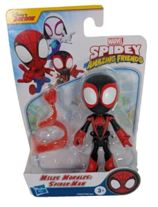 Figura de acción Spidey and His Amazing Friends Marvel Miles Morales Hero 4 pulgadas - Imagen 1 de 2
