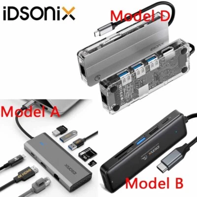 IDSONIX Multiport USBC Hub Adapter HDMI4K USB3.0 Micro SD für PC Macbook 4-11IN1 - Bild 1 von 4