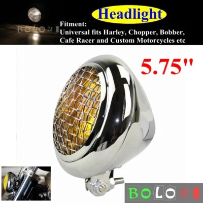 Faro estilo bates de motocicleta de 5,75" para Harley Chopper Bobber Café Racer Foto 1 de 4