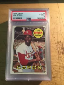 1969 Topps #85 Lou Brock PSA 4 VG-EX St. Louis Cardinals - Picture 1 of 2