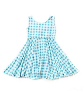 NEW Girls Omi Jo Well Dressed Wolf Aqua Gingham Empire dress Size 6 months NWT - Picture 1 of 7