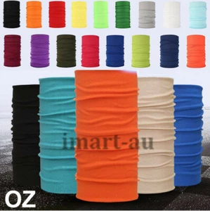 Plain Bandana Face Mask Neck Tube Cycling Motorcycle Fishing Outdoor Head Scarf - Picture 1 of 20