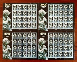 Star Wars Yoda 2007 lote de cuatro hojas 41 centavos 20 estampillas/hoja Scott #4205 - Imagen 1 de 1