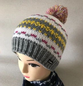 EISBÄR Kids Strickmütze Gr.55 Bommelmütze Kinder Wintermütze Gefüttert UVP 40,00 - Bild 1 von 2