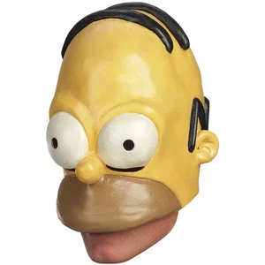 HOMER SIMPSON HALF CAP-VINYL MASK ADULT HALLOWEEN COSTUME ACCESSORY 10427 - Picture 1 of 3