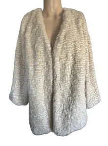 NWT Anthropologie Fur by Urf Noemie Faux Fur Coat Women's Sz 1X MSRP $220 - Picture 1 of 10