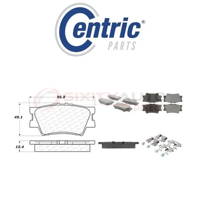 Centric Ceramic Disc Brake Pads w Shims for 2009-2010 Pontiac Vibe 2.4L L4 - ba Foto 1 de 4