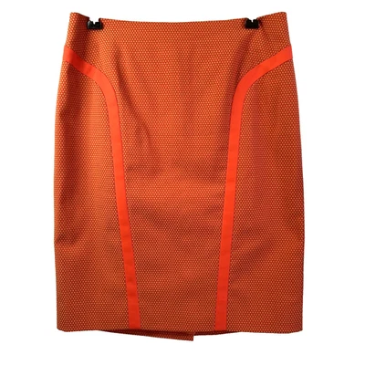 Falda lápiz para mujer Etcetera naranja estampado hasta la rodilla talla 8 Foto 1 de 4