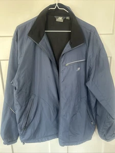 Giacca a vento runner vintage blu New Balance foderata in rete M leggermente indossata - Foto 1 di 17