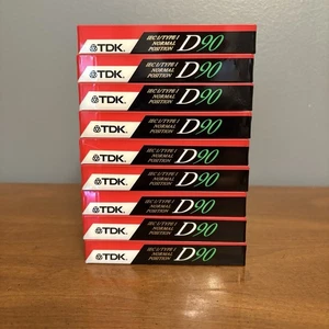 Paquete de 9 cintas de casete TDK D-90 1990 nuevas selladas alto rendimiento IEC/TIPO 1 NORMAL - Imagen 1 de 6