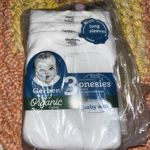 Lote 2 Muñecas Gerber 3 Pack Algodón Orgánico Manga Larga Una Pieza Prematura 6 Gemelos - Imagen 1 de 2