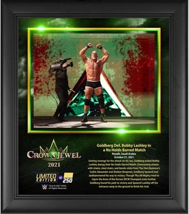 Collage Joya Corona Goldberg WWE Enmarcado 15" x 17" 2021 - Edición Limitada de 250 - Imagen 1 de 1