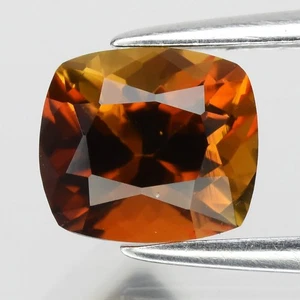 π 1.27ct VVS Cushion Natural Yellow Orange Tourmaline - Unheated Tanzania Gem - Picture 1 of 4