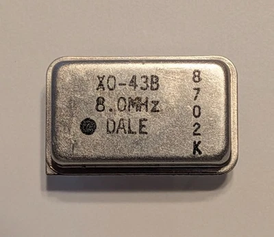 Reloj Dale XO-43B Cristal Ocilador 4 pines 8,0 mhz  Foto 1 de 2