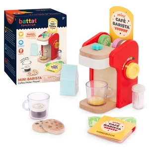 – Wooden Barista Playset – Realistic Toy Coffee Maker with 22 Accessories for... - Picture 1 of 9