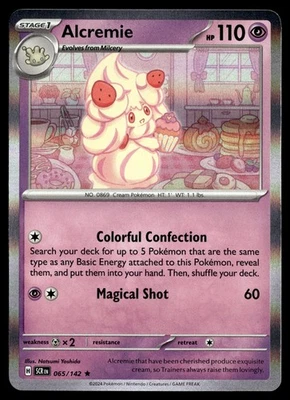 ALCREMIE 65/142 RARE STELLAR CROWN POKEMON - Image 1 of 4
