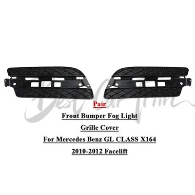 2x Cubierta de rejilla de luz antiniebla para parachoques delantero para Mercedes Benz GL CLASE X164 2010-2012 Foto 1 de 4