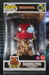 Squirrelpool Funko Pop #967 Deadpool Jumbo FLOCKED GameStop Exclusive - Picture 1 of 3