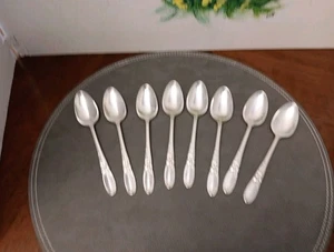 Oneida Community WEISSE ORCHIDEE Silberteller 8 Teelöffel Silberbesteck - Bild 1 von 4