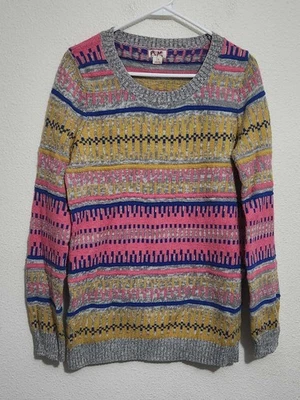 Suéter grande multicolor de manga larga Mossimo para mujer Foto 1 de 3