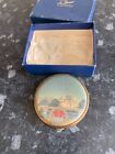 Coty-Vintage Ladies Powder Compact with a scene on the top