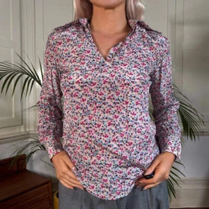 Valentino Boutique Floral Patterned Shirt - Medium Pink Silk - Picture 1 of 8