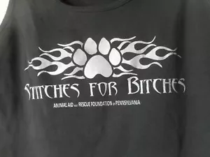 Stitches for Bitches Unisex Biker TANK BEATER Sz L #2 - Picture 1 of 3