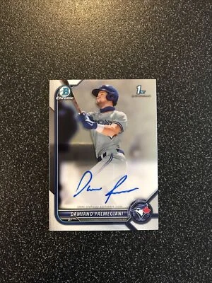 DAMIANO PALMEGIANI 2022 BOWMAN CHROME 1ST AUTOGRAPH DAMAGED AUTO - Image 1 of 2