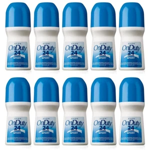 Avon ON DUTY 24 Hours SPORT Roll-on Deodorant 2.6oz (10 Pack) - Picture 1 of 5