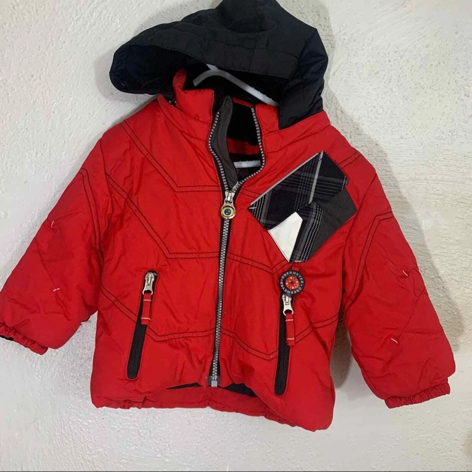 Obermeyer Rojo Invierno Niños Esquí Impermeable Parka Puffer Abrigo Talla 2 ¡Excelente Estado! Foto 1 de 4