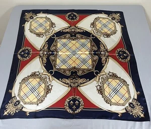 Impresionante bufanda de satén de seda para mujer bufandas florales multicolores hiyab 35” X 35” #31 - Imagen 1 de 12