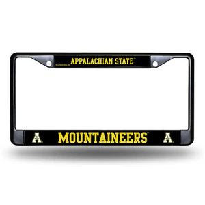 Appalachian State Mountaineers Black Metal License Plate Frame - Picture 1 of 7