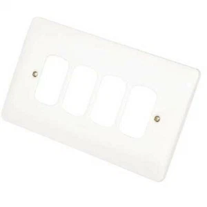 Legrand 730194 Synergy Grid Front Cover Plate - 4 Gang (weiß) - Bild 1 von 1
