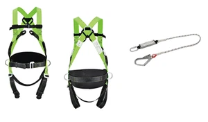 SET Absturzsicherung Gerüst Bühne Dach Klettergurt + Falldämpfer 1,5m Fallschutz - Bild 1 von 5