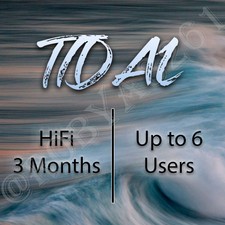 Tidal HiFi Family / 3 Months / Up to 6 Users / Masters Quality / Free Shipping