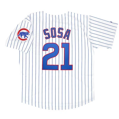 Camiseta deportiva para hombre Sammy Sosa Chicago Cubs Home blanca y gris carretera con parche Foto 1 de 2