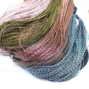 100Yards 1mm Variegated Metallic Tinsel Twine Thread Jewelry String Beading Cord - Picture 1 of 12