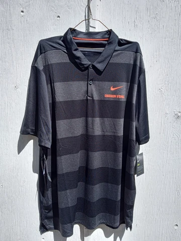 NWT Oregon State Beavers Nike Fit Dry Team Men's Black Polo Shirt Size XXL 2XL Cover