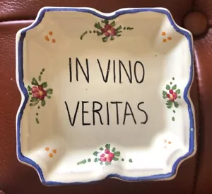 CENICERO VINTAGE CASTELLI ITALIA EN VINO VERITAS - Imagen 1 de 4
