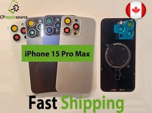 Coque Porte Arrière pour iPhone 15 Pro Max avec Aimants Cadre Vitre Remplacement - Photo 1 sur 4