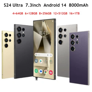 Unlocked SmartPhone for S24Ultra 7.3" Factory Smart Phone Cell Phones Android 14 - Afbeelding 1 van 25