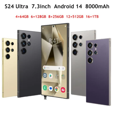 S24 Ultra 5G Smartphone 7.3" Factory Unlocked Android 14 Cell Phones Dual SIM - Image 1 of 4