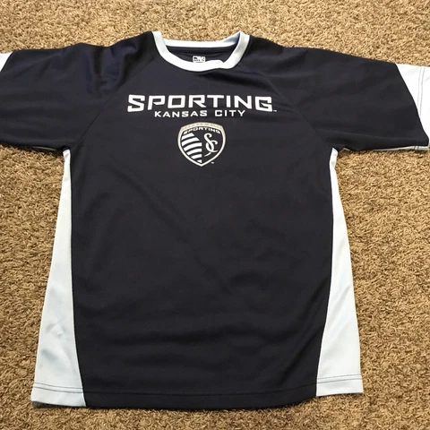 MLS sporting KC youth 2XL polyester soccer jersey a25 Cover
