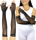 Women'S Fishnet 100% Nylon Arm Length Glove Warmers